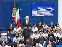 Il Presidente Sergio Mattarella in occasione della cerimonia di inaugurazione dell'anno scolastico 2018/2019 
