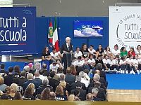 Il Presidente Sergio Mattarella in occasione della cerimonia di inaugurazione dell'anno scolastico 2018/2019 