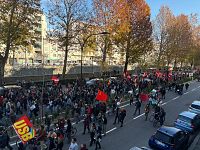 Il corteo a Firenze al suo passaggio in viale Redi