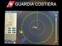 La posizione del motoscafo intercettata dal radar