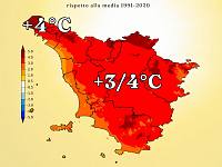 L'anomalia termica dell'estate 2026 in Toscana