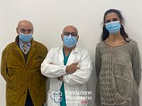Bruno e Alessia con il dottor Solinas