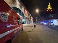 Il nucleo Nbcr dei vigili del fuoco sul luogo dell'incendio