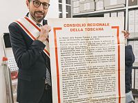 Il presidente Mazzeo all'inaugurazione dell'Archivio storico del Consiglio regionale della Toscana