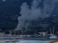L'incendio scoppiato all'Elba