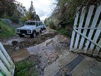 Il sopralluogo nelle zone colpite dal maltempo