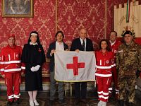 I volontari della Croce Rossa al Comune di Lucca