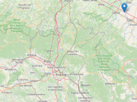 L'epicentro della scossa a Faenza mappa