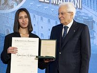  Fatima Zahra El Maliani insignita dal presidente Mattarella