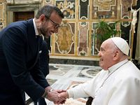 Il presidente Mazzeo e Papa Francesco