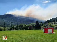 L'incendio sul monte Faeta