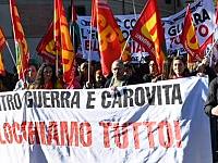 La testa del corteo a Firenze