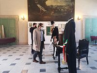 La mostra di cimeli a Palazzo Ducale