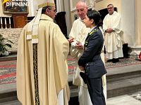 La consegna della somma devoluta alla Caritas