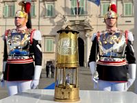 La cerimonia di inaugurazione del viaggio italiano della Fiamma Olimpica