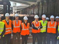 Il sopralluogo nel cantiere