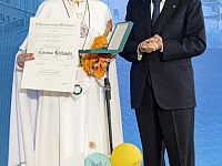 Zia Caterina insignita dal presidente della Repubblica Sergio Mattarella