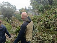 Il sopralluogo nelle zone colpite dal maltempo