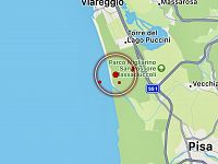La zona dove ci sono state le scosse di terremoto. Il punto rosso più grande è la scossa da 3.8, gli altri puntini lo sciame sismico