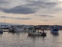 I pescherecci in protesta nel porto di Viareggio