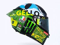 Il casco di Valentino Rossi al Mugello 1 (foto da Fb)