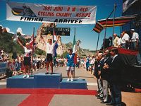 Il podio ai mondiali di Colorado Springs nel 1991