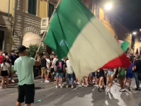 Festa sul Piazzone a Pontedera dopo Italia-Spagna 3