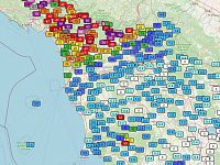 La mappa delle precipitazioni