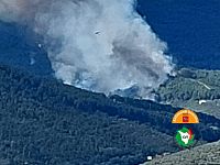 L'incendio sulle colline di Buti