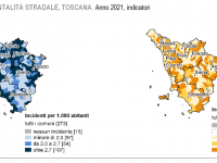 Gli incidenti stradali in Toscana nel 2021 (Focus Istat)
