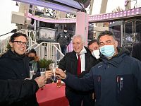 L'inaugurazione del Florence Ice Village alla Fortezza con il sindaco Nardella e il presidente della Regione Giani
