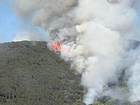 L'incendio sul monte Faeta
