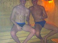 In sauna dopo un allenamento