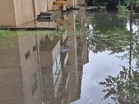 Uno degli allagamenti a Carrara