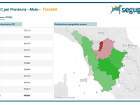 I prezzi e gli aumenti nelle province toscane mappa