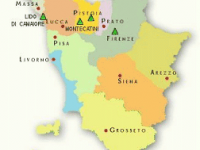 Le stazioni di campionamento in Toscana mappa
