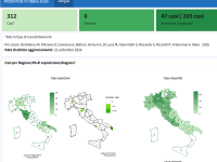 I casi di Dengue nelle regioni italiane mappa