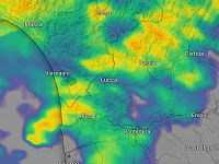 Il fronte temporalesco alle 8,45