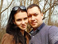 Pavel Grekov con la fidanzata