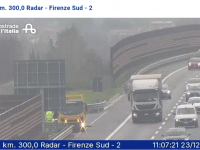 Il traffico sull'A1 e le segnalazioni dell'incidente
