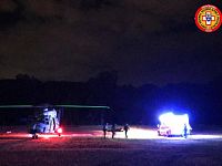 elicottero di soccorso e ambulanza
