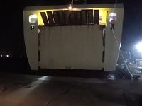 La nave durante l'attracco