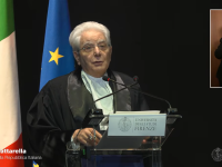 Il presidente Mattarella durante la sua lectio magistralis