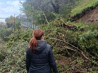 Il sopralluogo nelle zone colpite dal maltempo