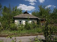 Una casa abbandonata a Cernobyl