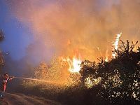 L'incendio sul monte Faeta