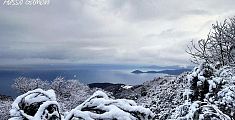 Neve sul Monte Perone dell'isola d'Elba