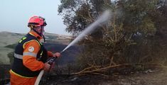 Incendio nei boschi di Sassetta