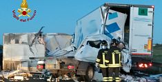 Scontro fra camion in Fipili, un ferito grave e strada chiusa