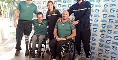 ​Una squadra del tennis nel campionato wheelchair